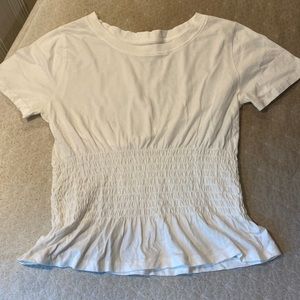 NWOT Maeve Anthropologie Peplum Short Sleeve Top